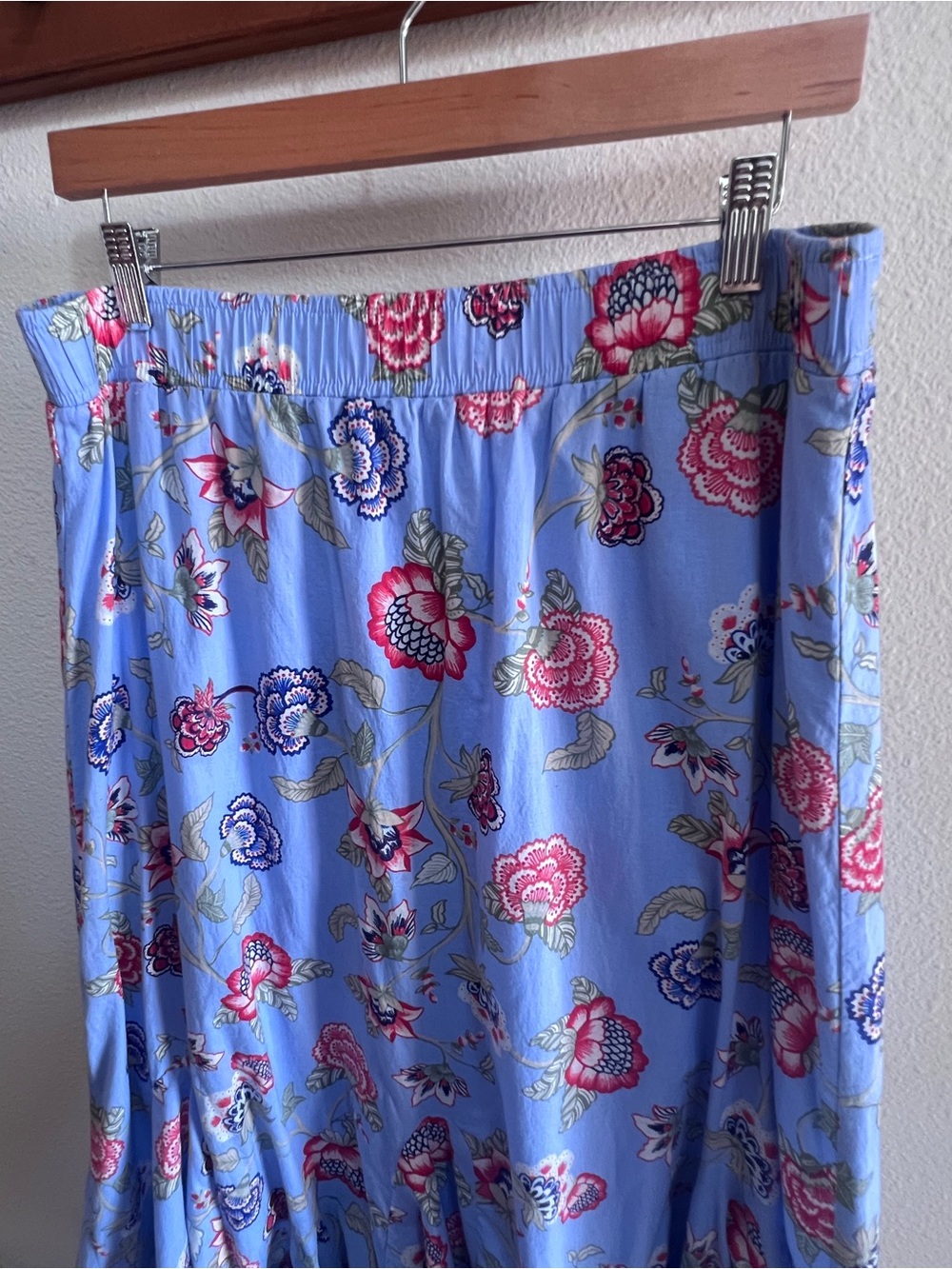 LOFT Blue Floral Maxi Skirt - Picture 2 of 9